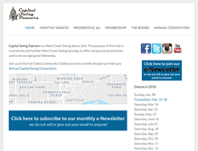 Tablet Screenshot of capitalswingdancers.org